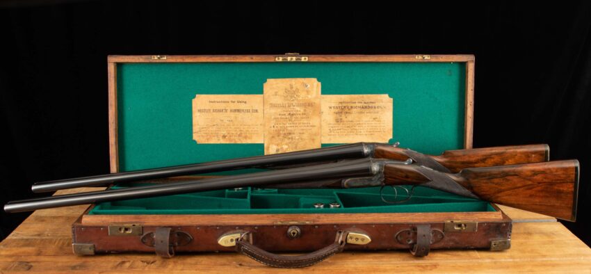 Westley Richards Droplock 12 Ga - MATCHED PAIR, CASED,