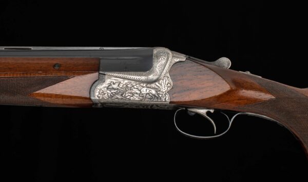 AyA Coral Deluxe 12 gauge – DEEP RELIEF GAME SCENE ENGRAVING, COIN FINISH