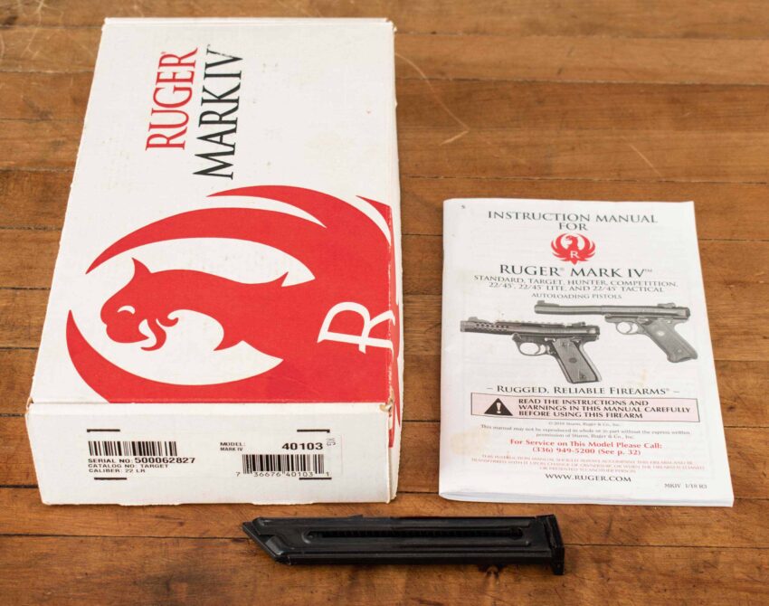 Ruger Mark IV Target, .22LR - 99%, 2018, ORIGINAL BOX