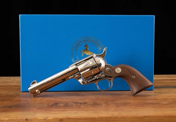 Colt SAA .38-40 - 1995, UN-FIRED, 100% NICKEL, BOX, COVER