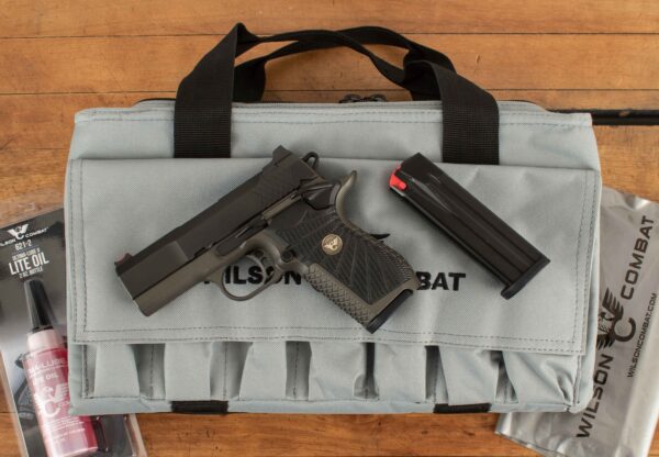 Wilson Combat EDCX9 9mm – 2022, USED, 99%, MIRROR BORE, 2 MAGS, RANGE BAG