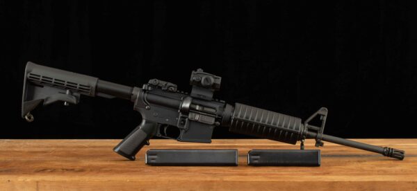 Colt AR 15 9mm – SIG ROMEO 5, TWO MAGS, BOX, A HANDY CARBINE