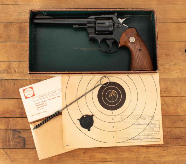 Colt Officers Model Match .22 MAGNUM - 99%, BOX, TEST TARGET, MIRROR BORE