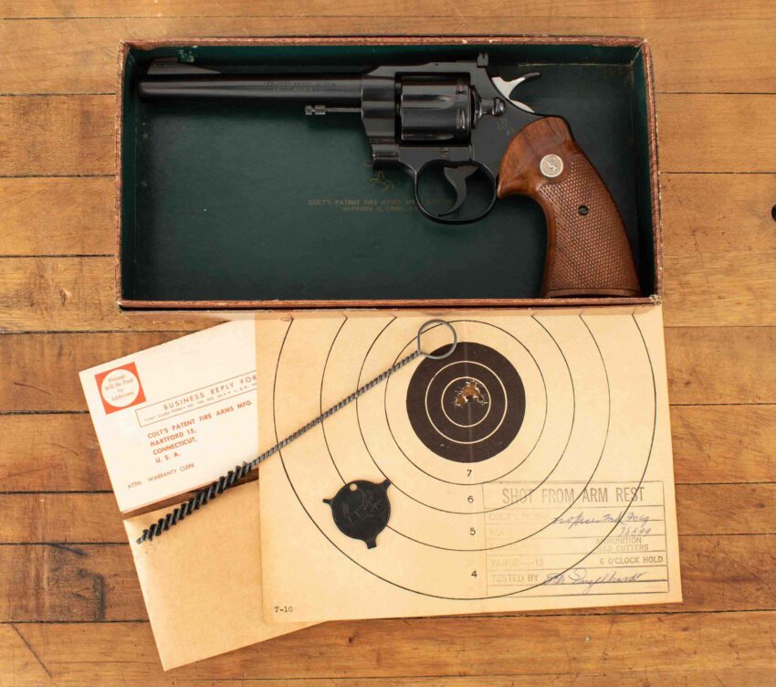 Colt Officers Model Match .22 MAGNUM - 99%, BOX, TEST TARGET, MIRROR BORE