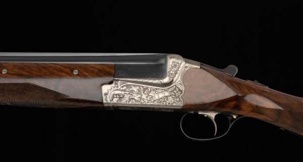 Merkel 2001EL 12ga - SORG ENGRAVED, 28" SK/LM, 3" MAG, CASED, 99%, EXC WOOD