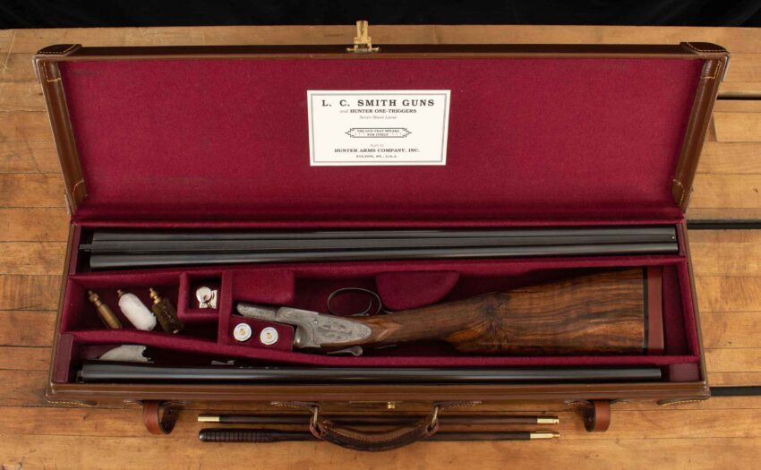 L.C. Smith 3E 16 Ga - 2 BARREL SET, LEATHER CASE, RARE