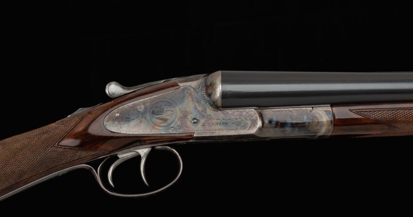 L.C. Smith Grade 2 12 Gauge - 1905, ENGLISH STOCK, HIGH CONDITION