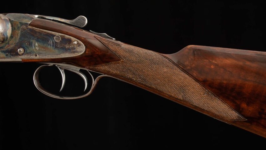 L.C. Smith Grade 2 12 Gauge - 1905, ENGLISH STOCK, HIGH CONDITION