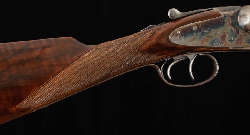 L.C. Smith Grade 2 12 Gauge - 1905, ENGLISH STOCK, HIGH CONDITION