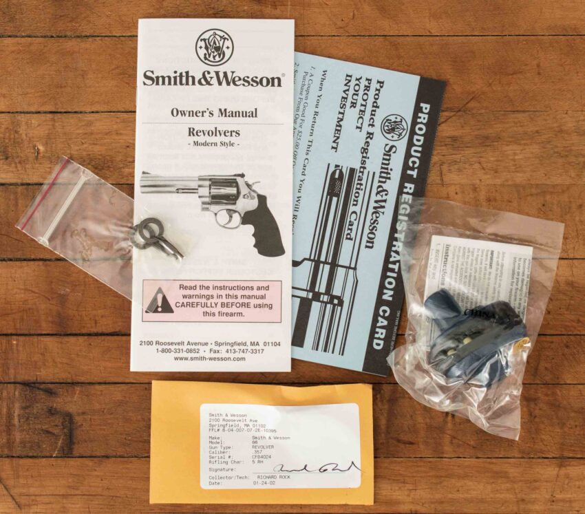 Smith & Wesson Model 66-6, .357MAG - 2002, 99%+, FACTORY CASE, 4” BARREL