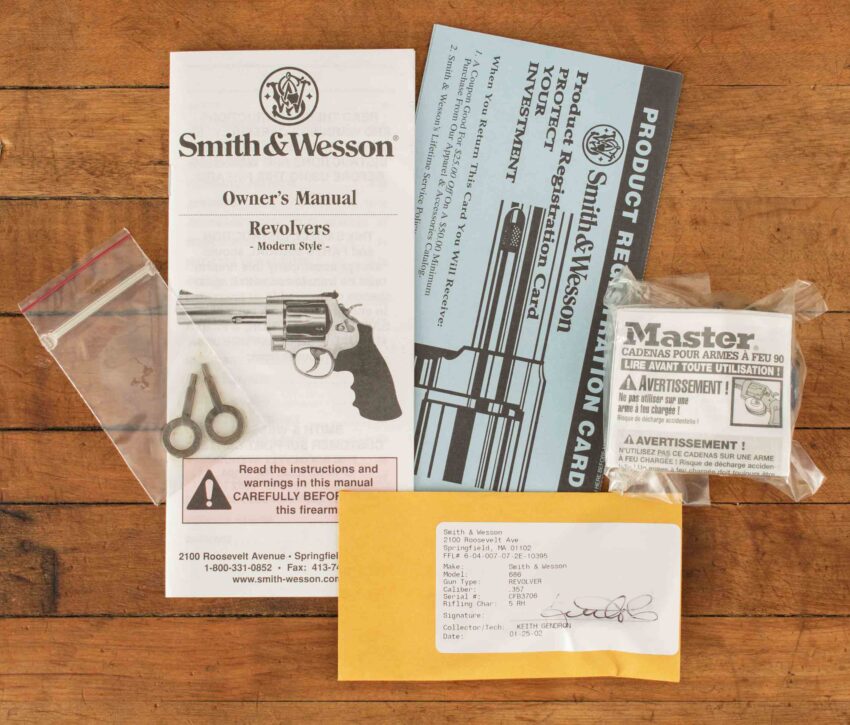 Smith & Wesson Model 686-6, .357MAG - ORIGINAL CASE, 99%+, MIRROR BORE