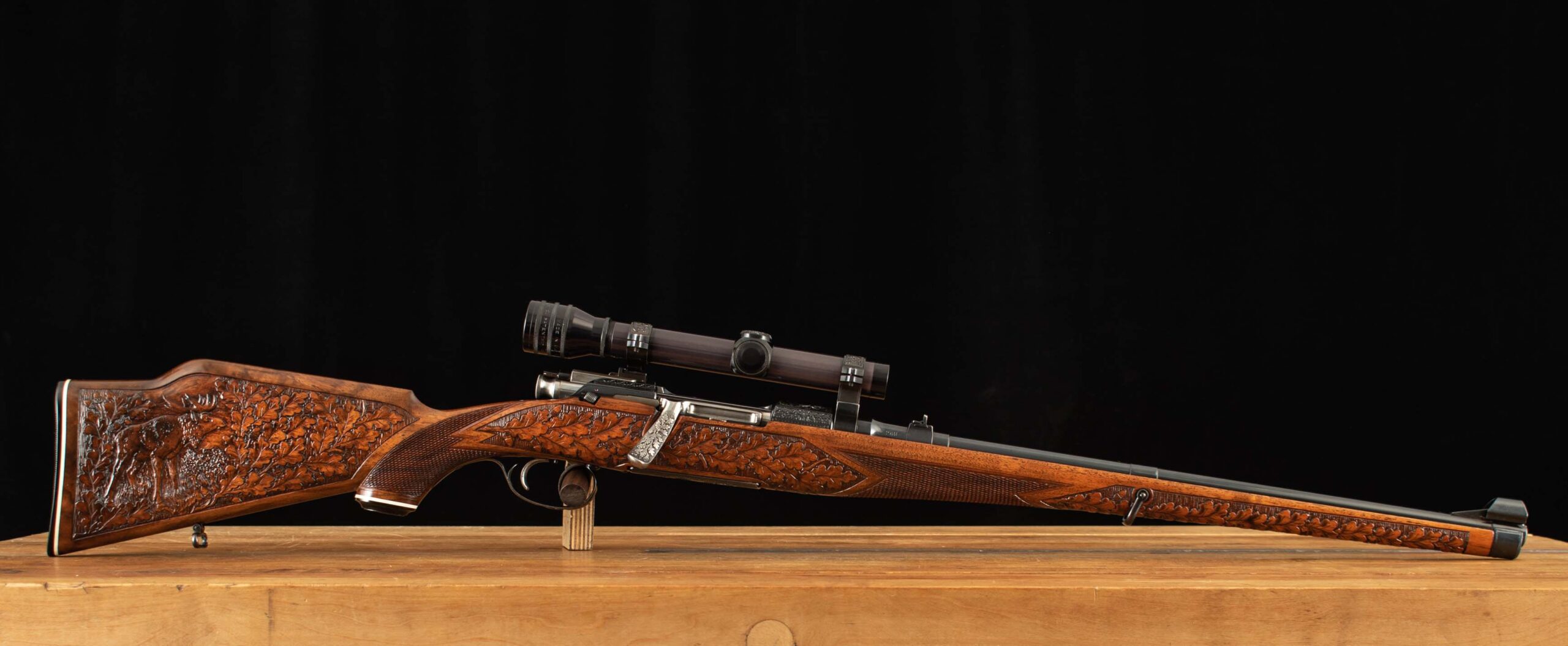 Mannlicher PREMIER - RARE 280 REMINGTON FACTORY CARVED WOOD