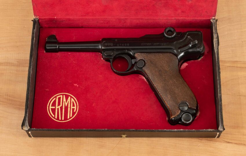 Erma EP-22, .22LR - 1967, CASED, MIRROR BORE, 98%+ FACTORY, 4 ½” BARREL