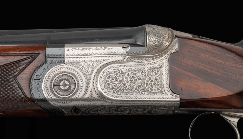 Beretta ASEL 12 Ga - 1958, HAND ENGRAVED GAME GUN