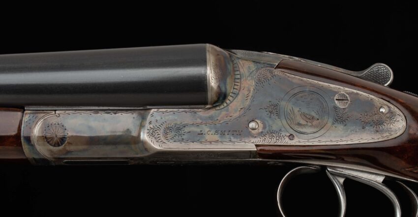 L.C. Smith Grade 2 12 Gauge - 1905, ENGLISH STOCK, HIGH CONDITION