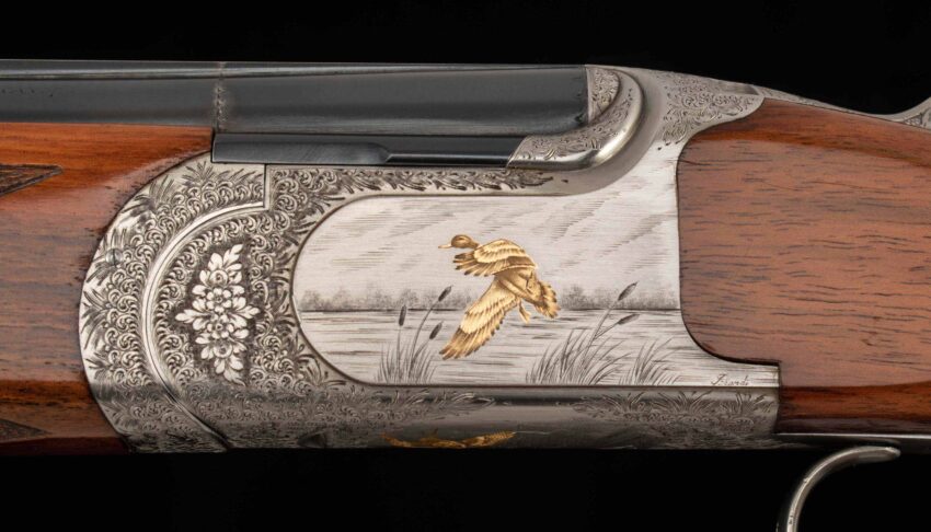 Ferlib 20 Ga - O/U, CREATIVE ART ENGRAVED, GOLD INLAYS